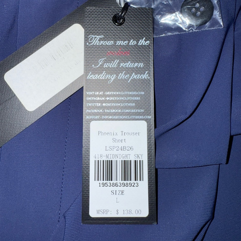 Greyson Navy Blue Phoenix Trouser Shorts Womens Size Large NWT Over 50% Off NWT - Picture 7 of 12